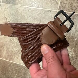 Brown Woven Men's Belt